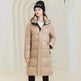Winter Warm Hooded Coat With Pockets Fashion Simple Long Cotton Jacket Solid Color Outwear Women's Clothing - EX-STOCK Canada