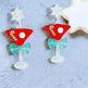 Sweet Christmas Tree Earrings With Rhinestones New Fashion Christmas Acrylic Earrings Women's Jewelry - EX-STOCK CANADA