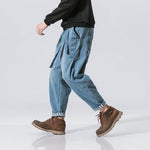 Retro Loose Denim Trousers Fashion Plus Size Men Jeans - EX-STOCK Canada