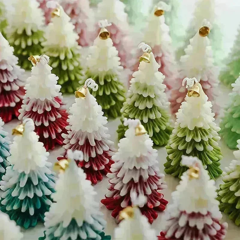 Merry Christmas Candle 3D Xmas Tree Shaped Aromatherapy Candles Ornaments Navidad New Year Party Home Decor Xmas Gift - EX-STOCK CANADA