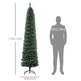 7.5FT Artificial Snow Dipped Christmas Tree Xmas Pencil Tree Holiday Home Indoor Decoration With Foldable Black Stand, Green EX-STOCK Canada 