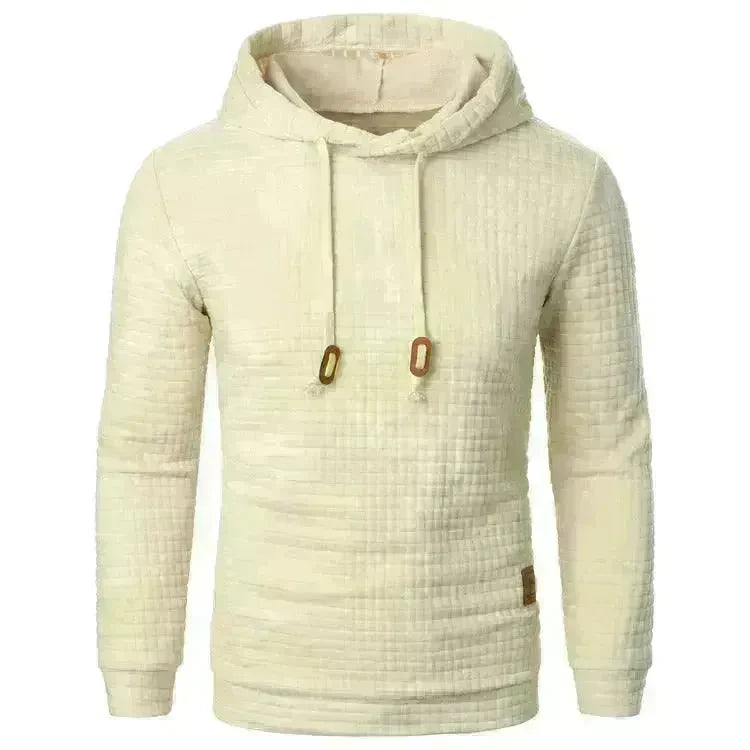 Men's Jacquard Sweatshirt Long-sleeved Hoodie Warm Color  Sports Pullover Top - EX-STOCK CANADA