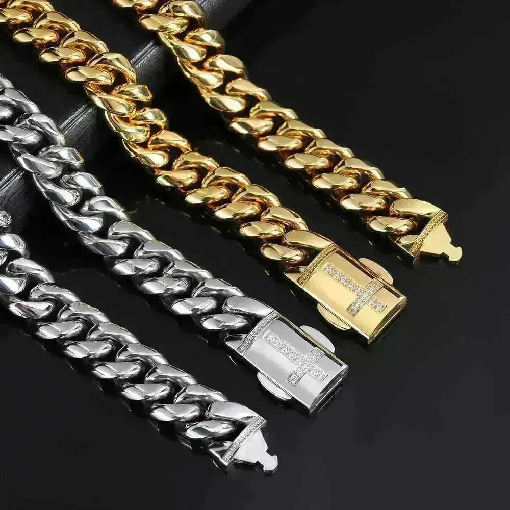 Stainless Steel Cuban Link Chain Personality Bracelet - EX-STOCK CANADA