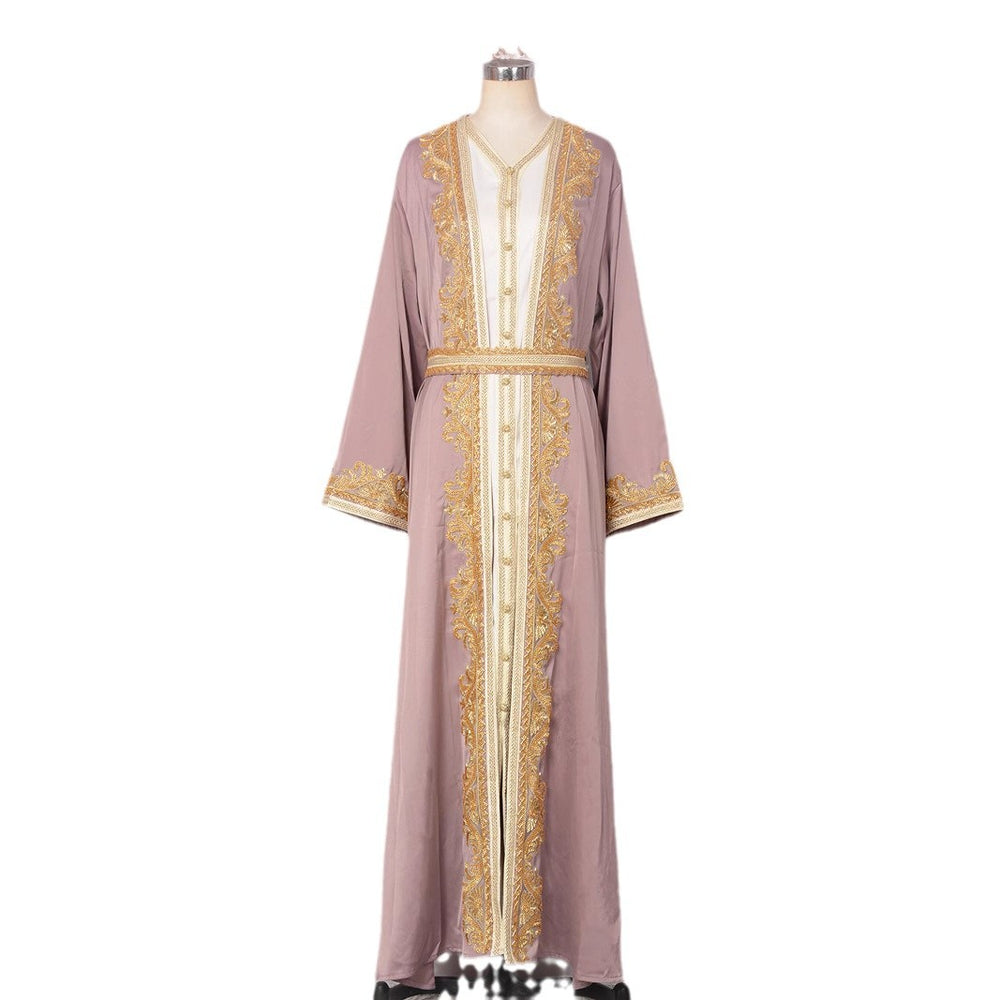 Muslim Women's Wear Beaded Two-piece Set Dress - EX-STOCK Canada