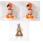 Pet Toy Donkey Shape Corduroy Chew Toy For Dogs Puppy Squeaker Squeaky Plush Bone Molar Dog Toy Pet Training Dog EX-STOCK Canada 