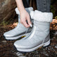Winter Waterproof Snow Boots Women's Mid-calf Front Zipper - EX-STOCK Canada