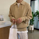 Lapel Sweater Men's Winter Loose Lightly Mature Knitwear Trendy - EX-STOCK Canada