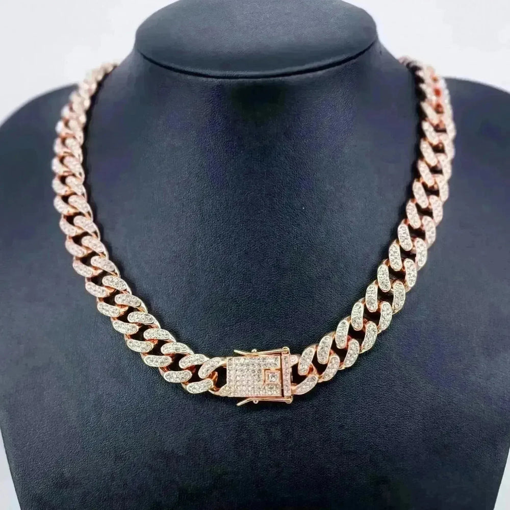 Alloy Line Cuban Link Chain Diamond Bracelet - EX-STOCK CANADA
