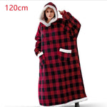 Fleece Oversized Hoodie Blanket Winter Warm Home Clothes Women Men Oversized Pullover With Pockets - EX-STOCK Canada