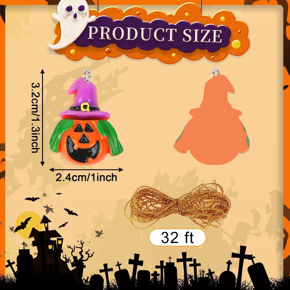 36PCS Mini Resin Halloween Ornaments - Tiny Hanging Decorations For Tree, Miniatures Figurines Charms With String, Resin Pendants For Party Decor, Small-Cannot Be Listed On Amazon Platform - EX-STOCK Canada
