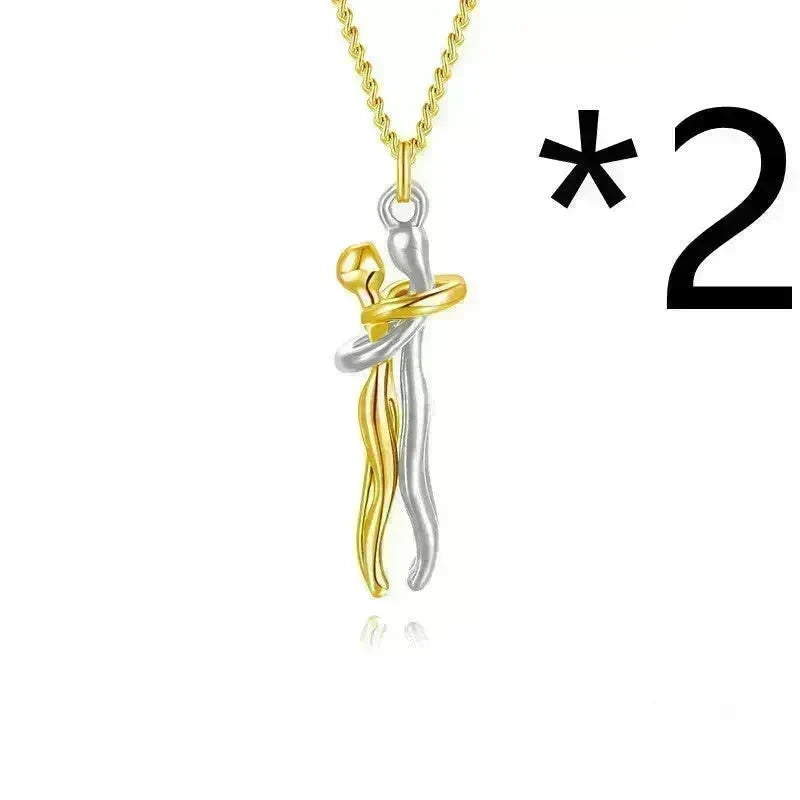 Hot Sale Affectionate Hug Necklace Couples Anniversary Valentine's Day  Gift Fashion Punk Street Style Pendant Necklace - EX-STOCK CANADA