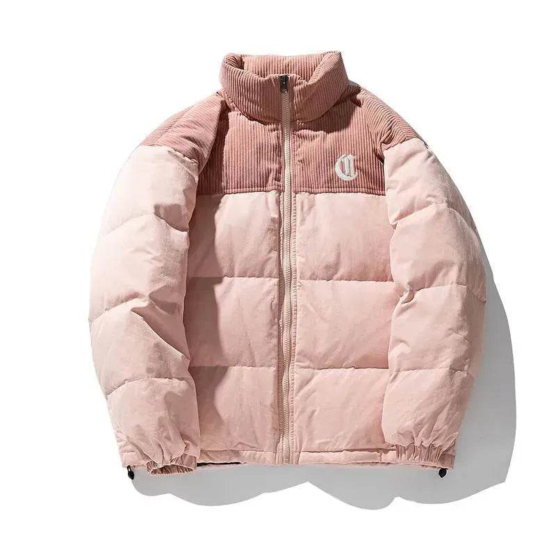 Men's Winter Corduroy Stitching Embroidery Cotton-padded Winter Coat - EX-STOCK Canada