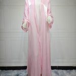 Muslim Robe Dubai Outerwear Bright Silk Dress - EX-STOCK Canada