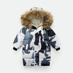 Big Fur Collar Mid-length Medium And Large Children's Clothing Thick Winter Wear Coat - EX-STOCK Canada