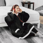 Fleece Oversized Hoodie Blanket Winter Warm Home Clothes Women Men Oversized Pullover With Pockets - EX-STOCK Canada