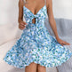 Spring And Summer Leisure Floral Spaghetti floral Midi Dress - EX-STOCK Canada