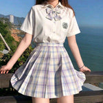 Student Jk Plaid Skirt Preppy Style Mini Pleated Kilt Skirt - EX-STOCK Canada
