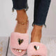 Fluffy Slipper Fall Winter Warm Home Fur Furry Slippers Women Plush Shoes Indoor House Fuzzy Flip Flops Female Padded Fleece Living Bedroom - EX-STOCK Canada