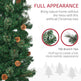 7.5ft Pencil Christmas Tree, Artificial Christmas With Pine Needles, Realistic Branches, Pine Cones, Metal Base, Green EX-STOCK Canada 