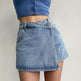 Elegant Anti-exposure Irregular Mini Denim Skirt - EX-STOCK Canada