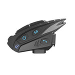 Bluetooth Cycling Helmet Intercom Headset, 2000m Wireless Intercom with 33H Battery & Noise Reduction