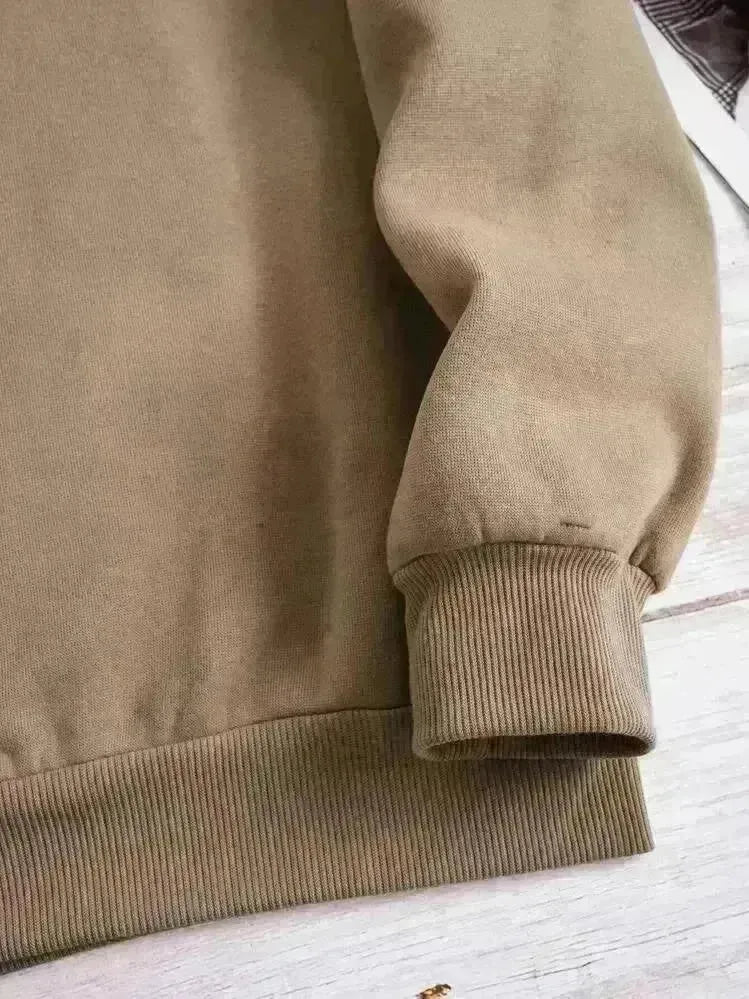 Women Figures Pattern Warm Lined Sweatshirt - EX-STOCK CANADA