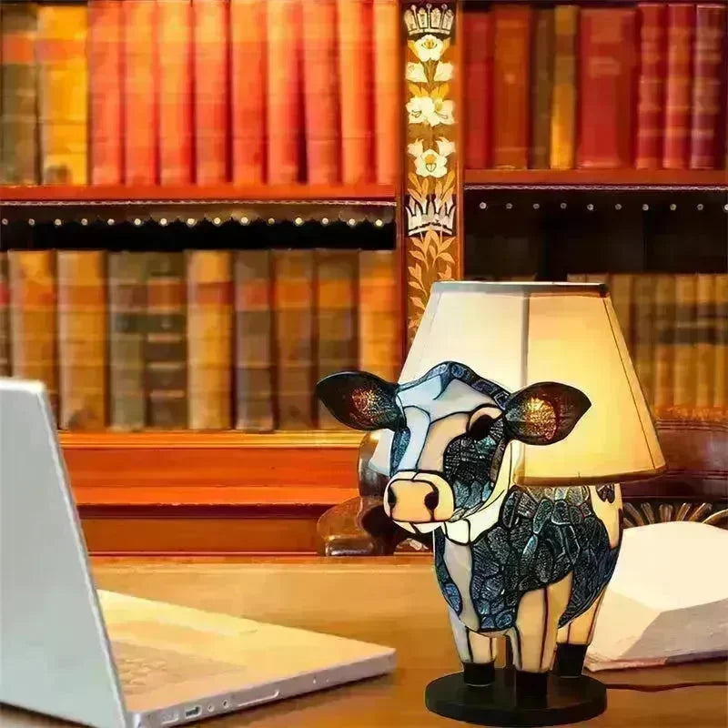 Beautiful Cow Table Lamp Bedside Table Lamp With USB Bedside Lamp For Living Room Bedroom Dormitory Bra Ornament - EX-STOCK CANADA