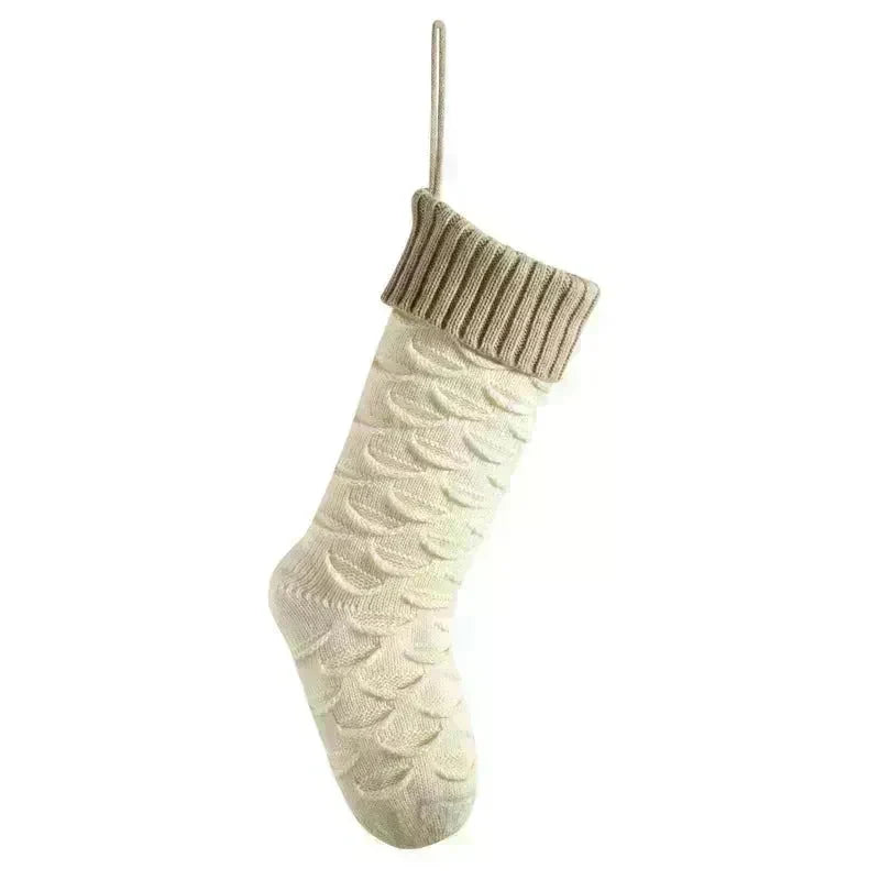 Christmas Gift Bag Decorative Socks Knitted Hanging Decoration - EX-STOCK CANADA