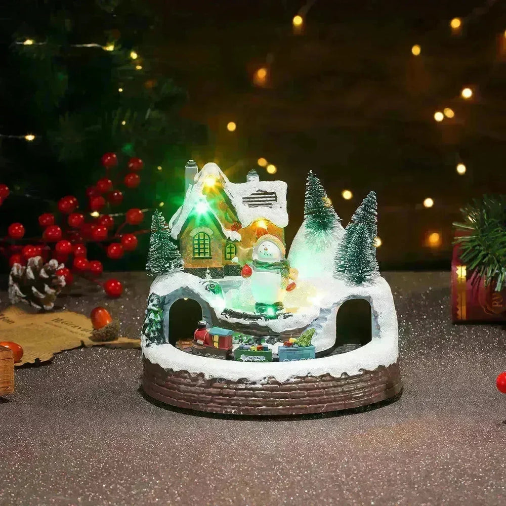 Christmas Rotating Resin Luminous Music Box Ornaments - EX-STOCK CANADA