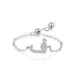 S925 Sterling Silver Niche Style Arabic Letters Pull-out Chain All-match Stackable EX-STOCK Canada 