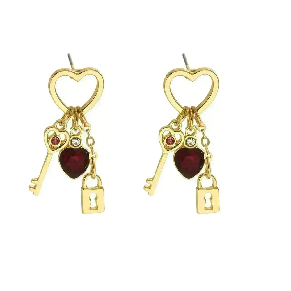Simple Love Female Diamond Lock-shaped Special-interest Earrings - EX-STOCK CANADA