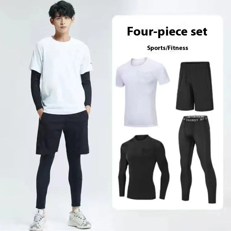 Sports Suit Gym Tights Quick-drying Morning And Night Running Workout Clothes - EX-STOCK CANADA