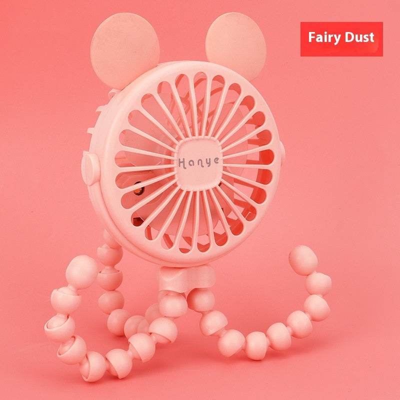 USB Powered summer heat Handheld fan with stand and Night light - EX-STOCK Canada