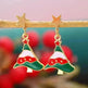 Fashionable Asymmetric Cartoon Dripping Oil Christmas Elk Earrings - EX-STOCK CANADA