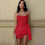 Strapless Lace Tube Top Corset Dress Party Women Fashion And Charming Slim fit Mini Dress  for Evening Party Cocktail. - EX-STOCK CANADA