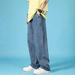 Straight Loose Jeans Men Casual Trousers Hip Hop Cargo Denim Pants With Zipper - EX-STOCK CANADA