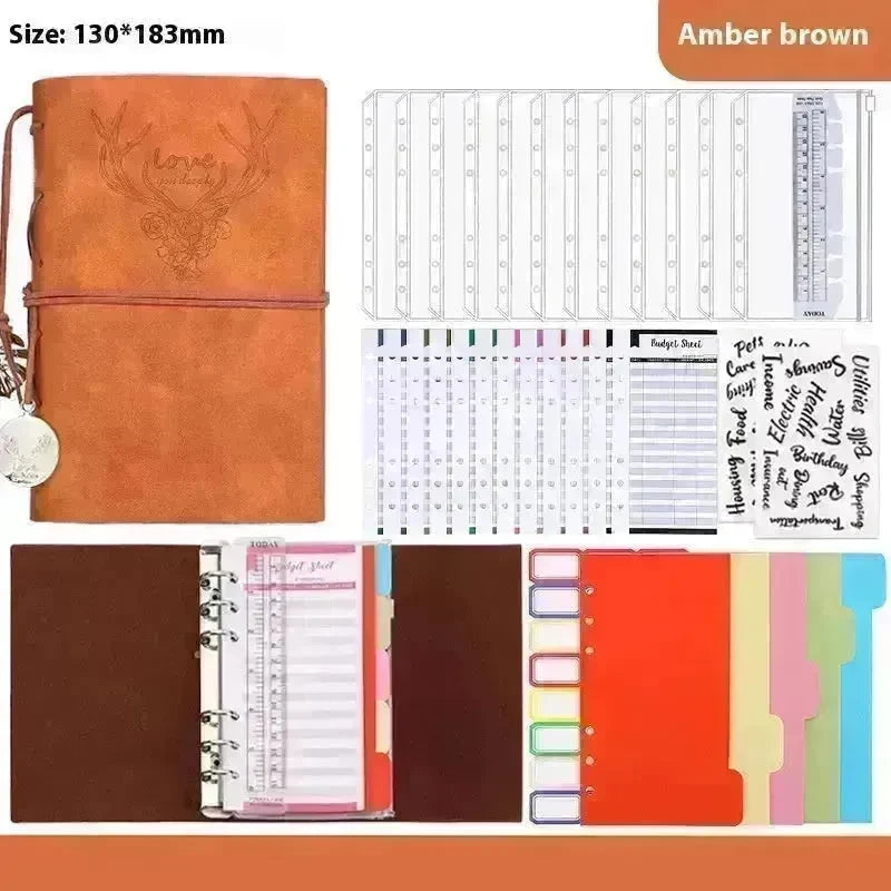 Notebook A6 Leather Loose-leaf Tally Book Note Pad  Memo Note Book - EX-STOCK CANADA