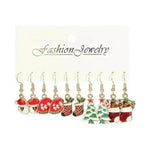 Christmas Stud Combination Suit Snowflake Elk Earrings - EX-STOCK CANADA