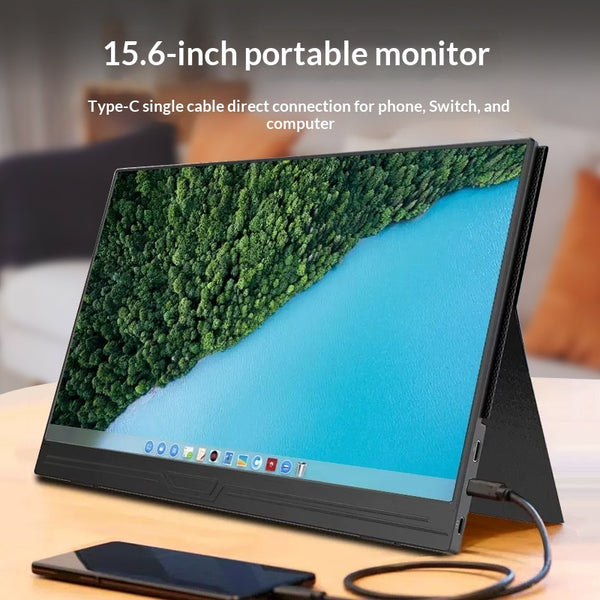 Écran portable 15,6 pouces 1080P – IPS FHD, HDMI & Type-C, 60Hz