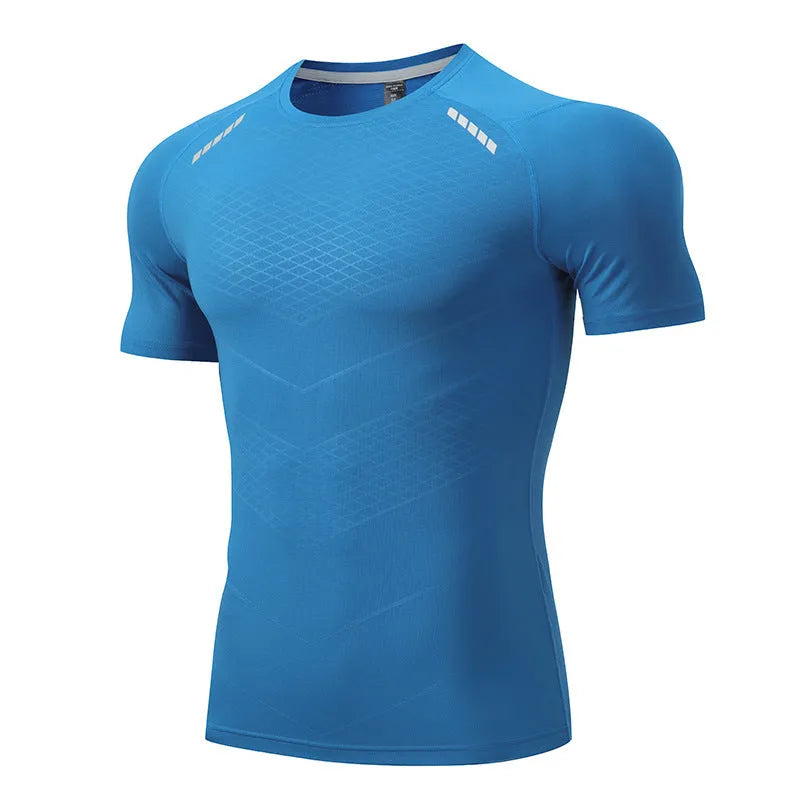 Muscle fit Gym T-shirt exercise shirts mens athletic shirt - EX-STOCK CANADA