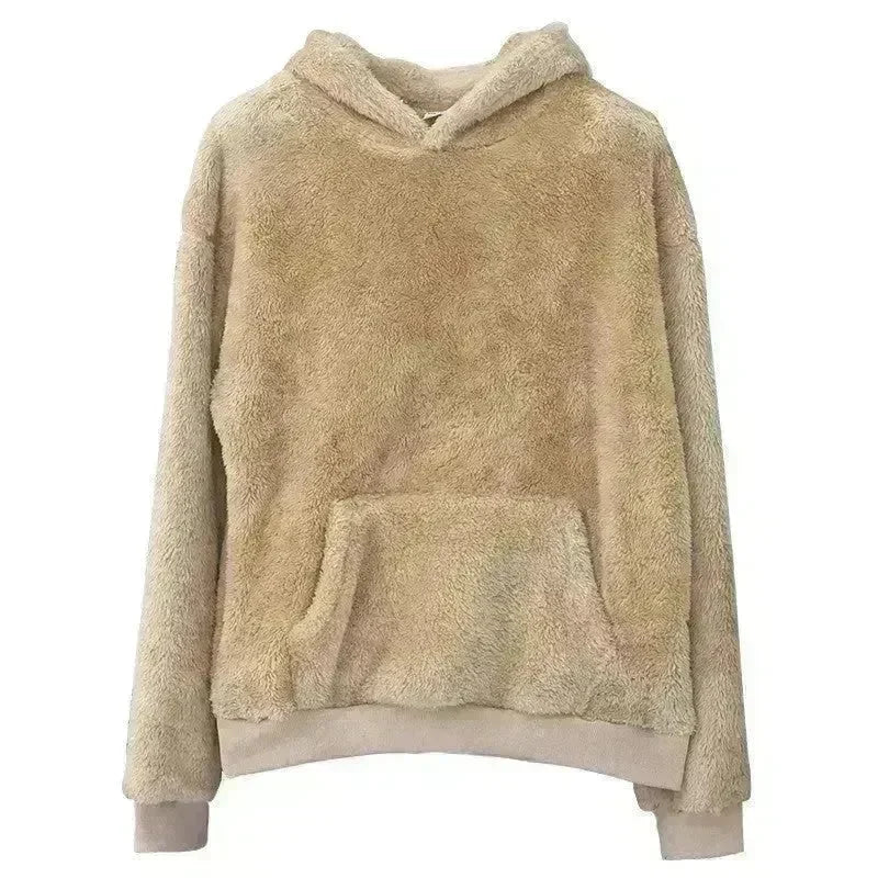 Men Winter New Double-sided Velvet Fleece Pocket Hoodie Sweatshirt Pullover - EX-STOCK CANADA