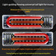 24V universal truck rear light assembly multicolor LED tail light pair for trucks