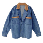 Casual Loose Oversized Lapel Unisex Cotton Denim coat Jacket L - EX-STOCK CANADA