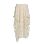 Fashionable Retro Trendy Irregular Midi Lace Skirt - EX-STOCK Canada