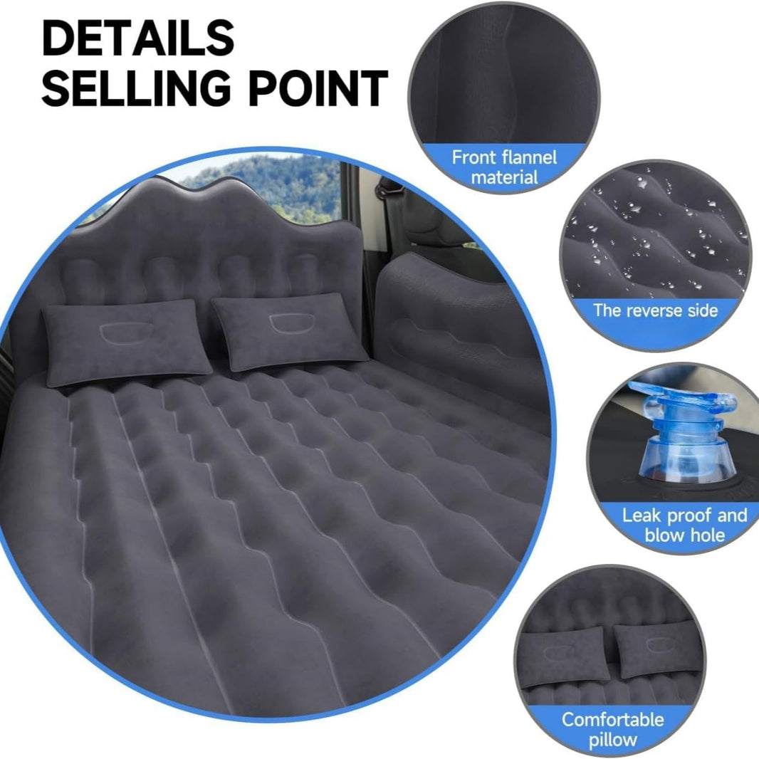 Car Air Mattress, Inflatable SUV Truck Air Mattress Back Seat Camping Bed Thickened Car Sleeping Pad For Travel, Car Bed SUV Mattress With 2 Pillows EX-STOCK