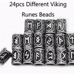 Set Of Viking Rune Bead Bracelets Gothic Bracelets - EX-STOCK CANADA