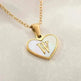 26 Letter Heart-shaped Necklace White Shell Love Clavicle Chain Fashion Personalized Necklace For Women Jewelry Valentine's Day - EX-STOCK CANADA