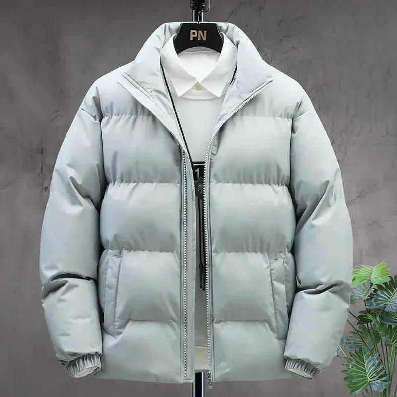 Winter Cotton padded Velvet Thick Stand Collar Rain Puffer Jacket for men - EX-STOCK Canada