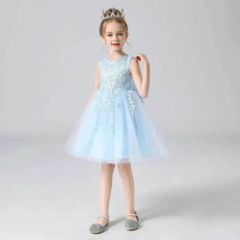 Formal Dress Fashionable Vest Princess Dress Girl Catwalk Show Clothing Birthday dress for Kids - EX-STOCK Canada