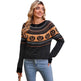 Women's Halloween Pumpkin Embroidered Retro Long-sleeved Sweater - EX-STOCK Canada